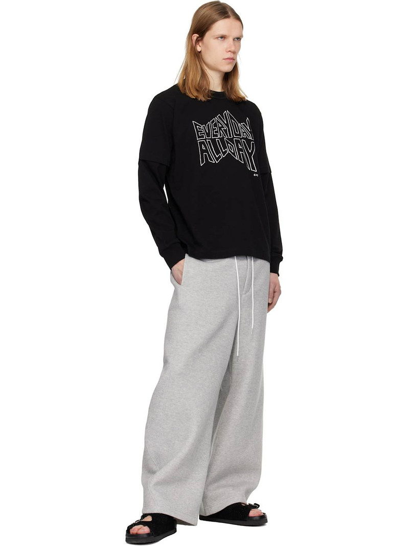 sacai Black 'geoff sacai' Print L/S T-shirt outlook