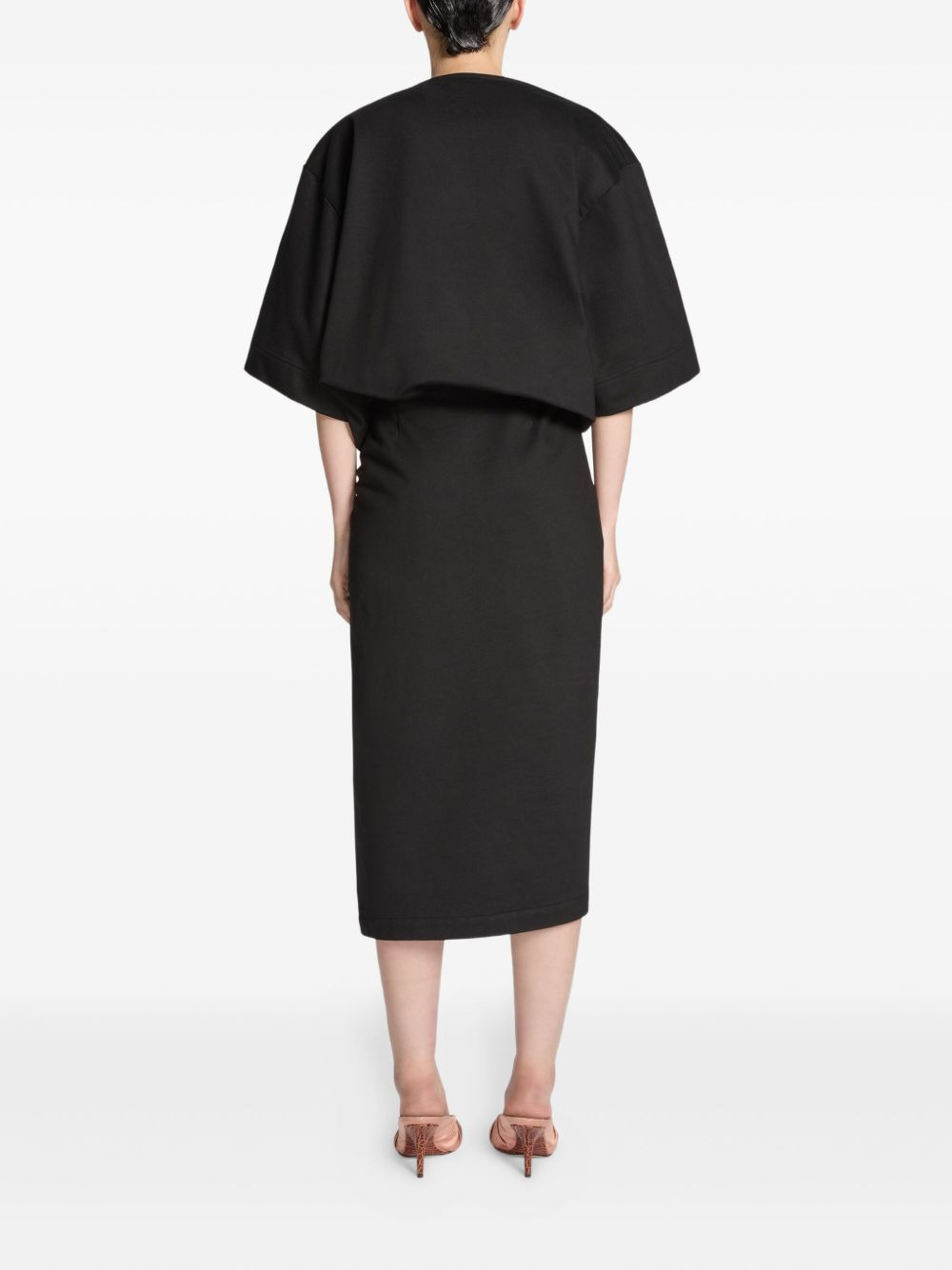 ruffled asymmetric midi skirt - 4