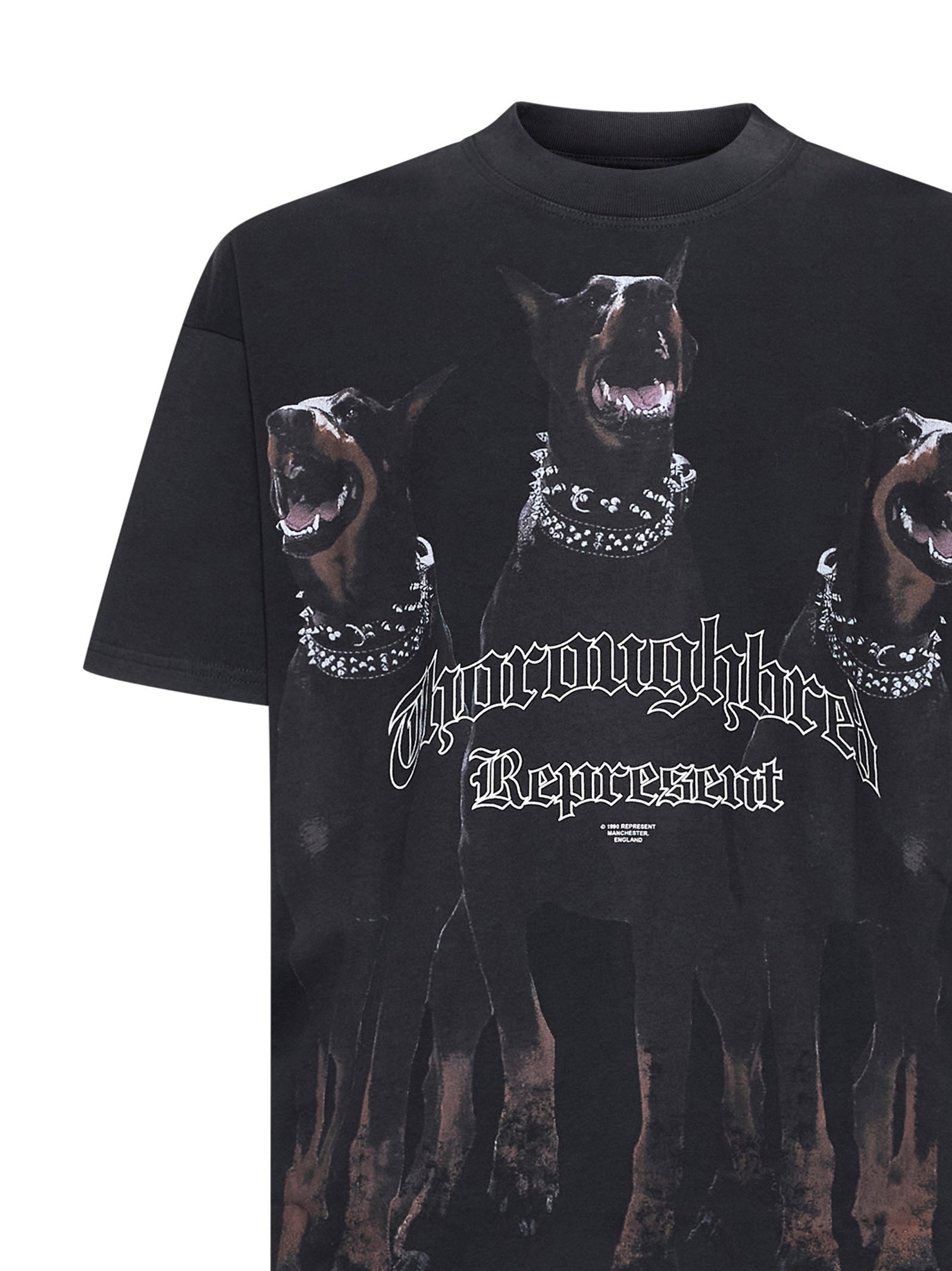 Black Thoroughbred T-shirt Represent - men - 3