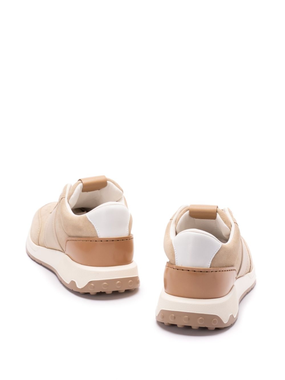 leather-trim suede sneakers - 4