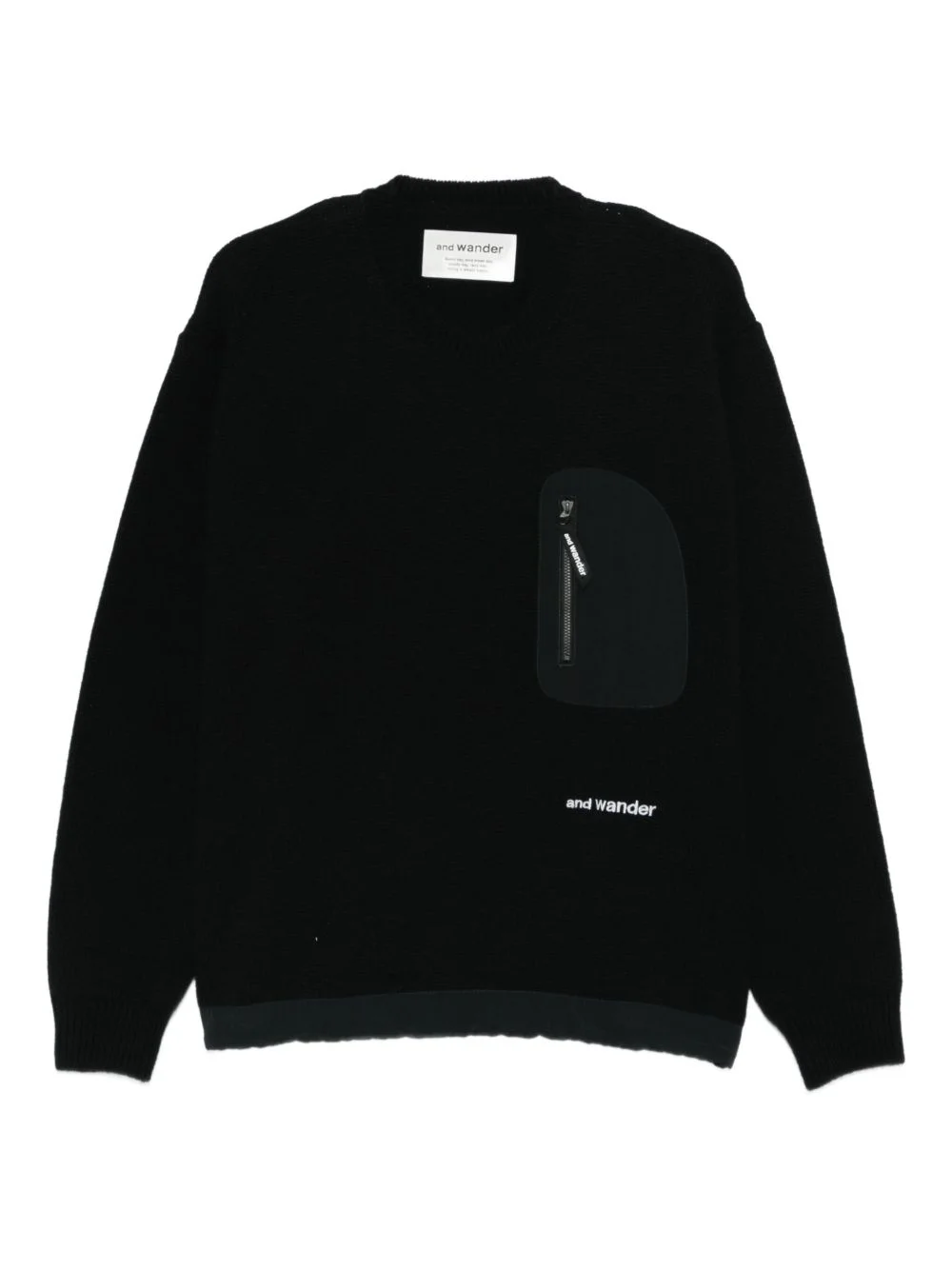 zip-pocket sweater - 1
