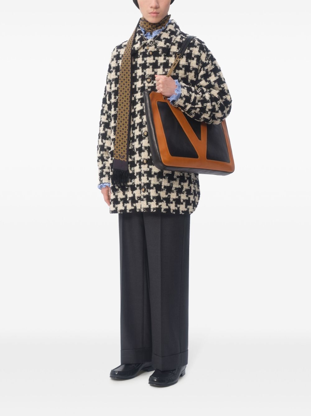 pied-de-coque wool shirt jacket - 2