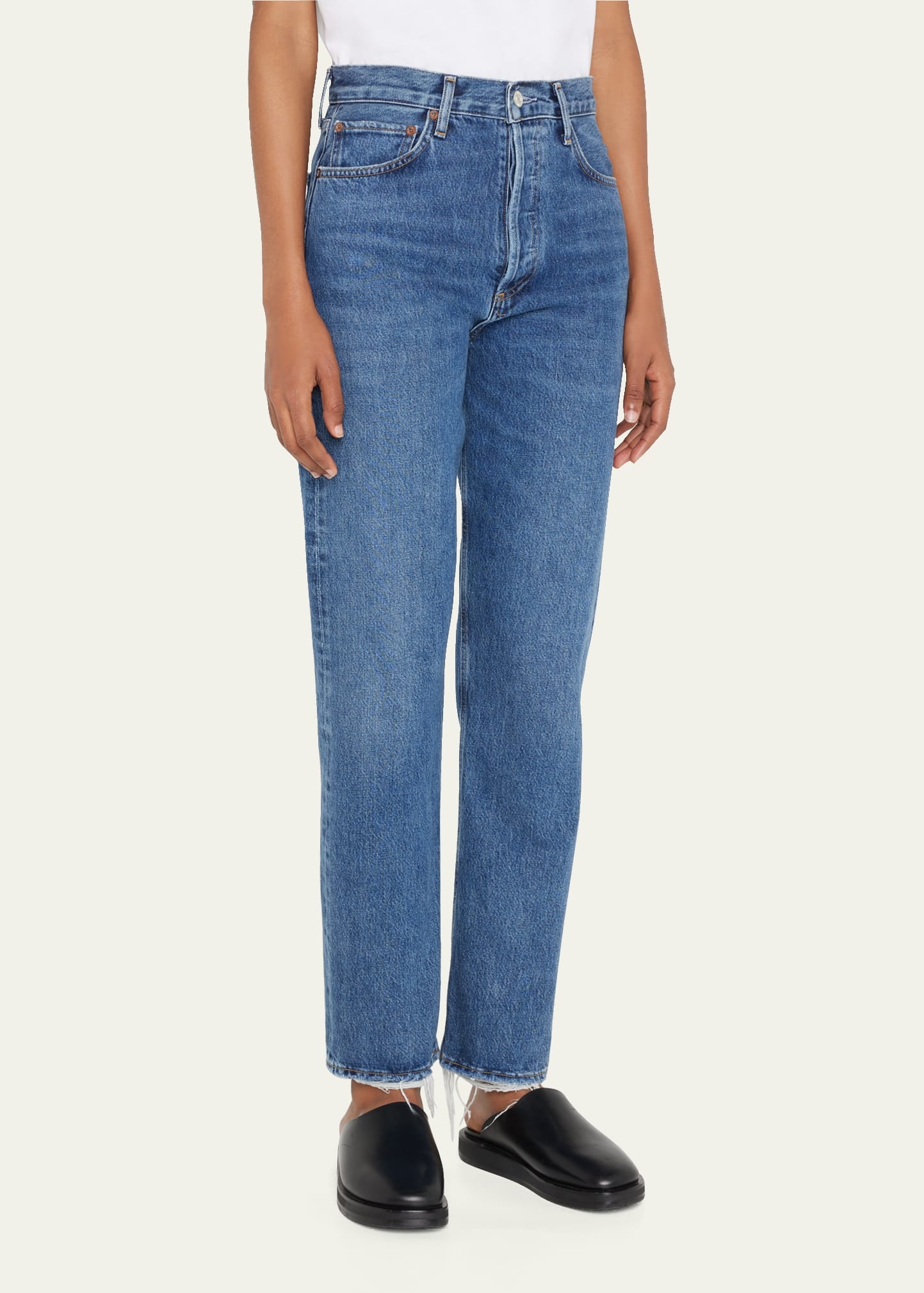 90s Pinch Waist Vintage Straight-Leg Jeans - 4
