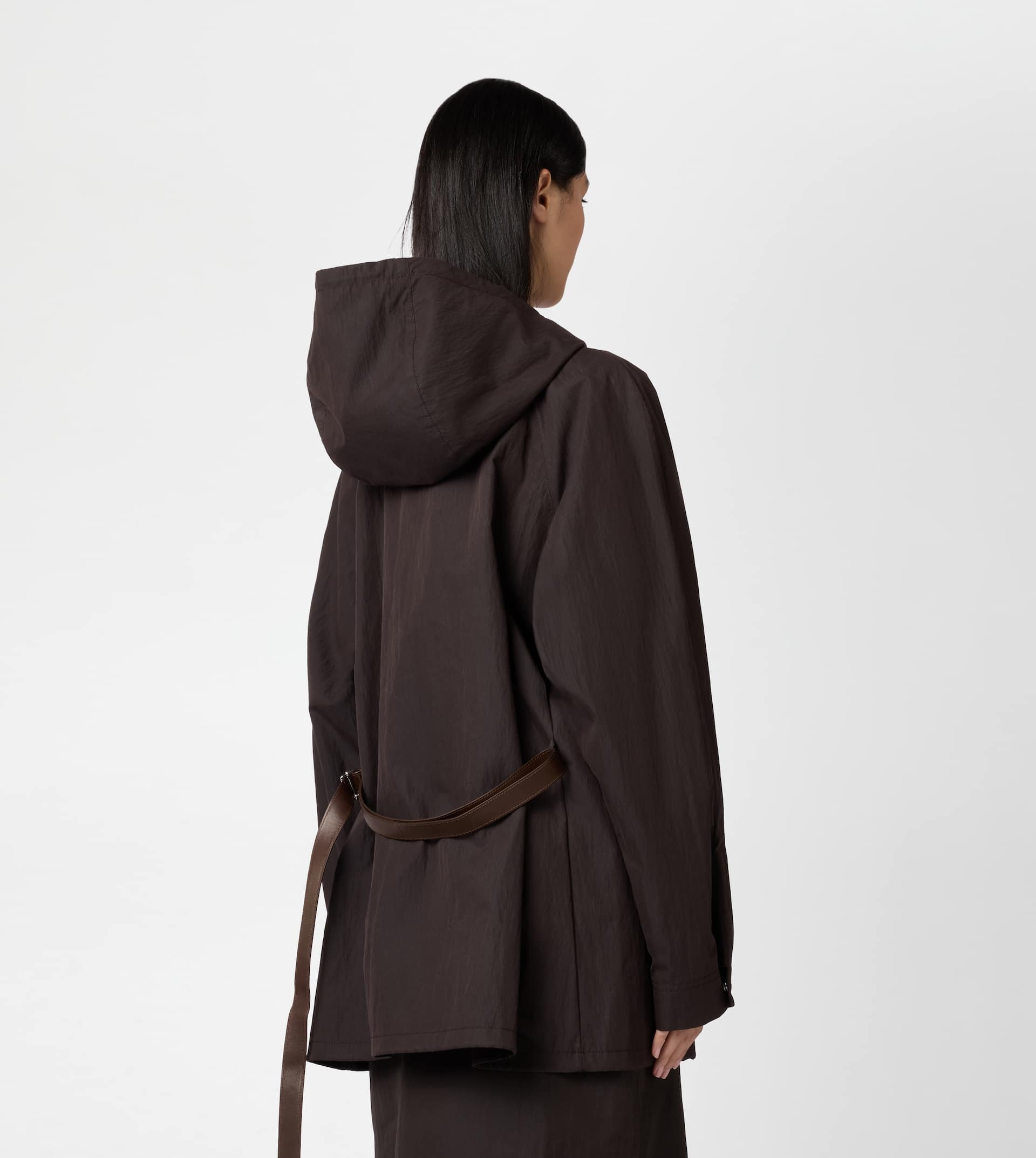 WINDBREAKER IN TECHNICAL COTTON - BROWN - 5