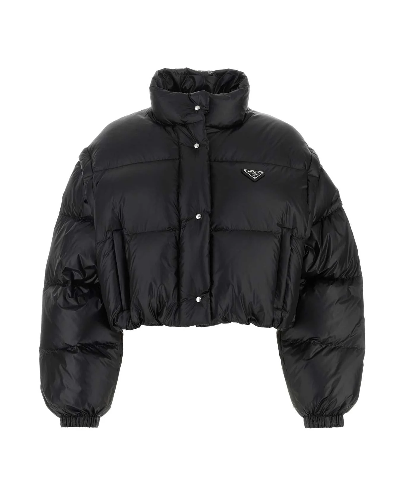 Black Nylon Down Jacket - 1