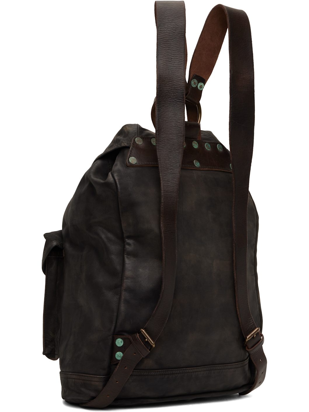 Black Leather Backpack - 3