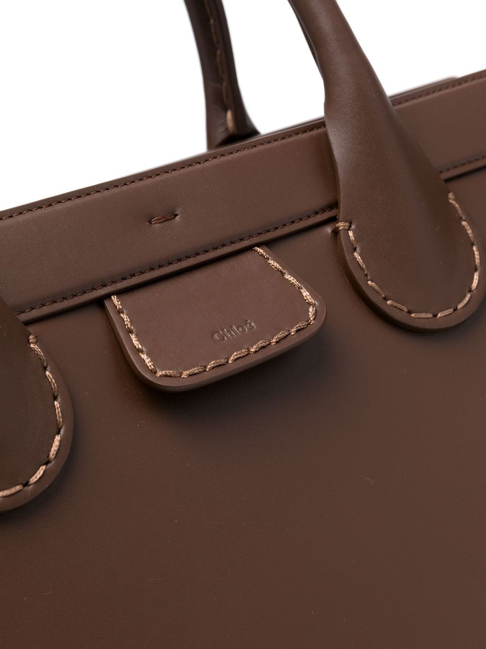 Edith large leather tote bag - 4