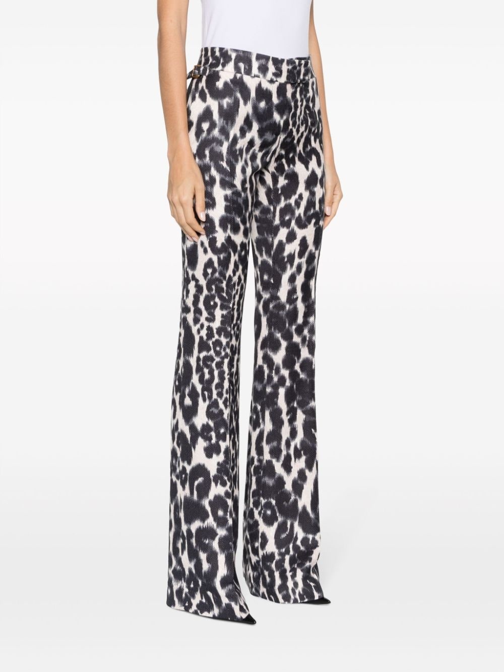 leopard-print straight-leg trousers - 3