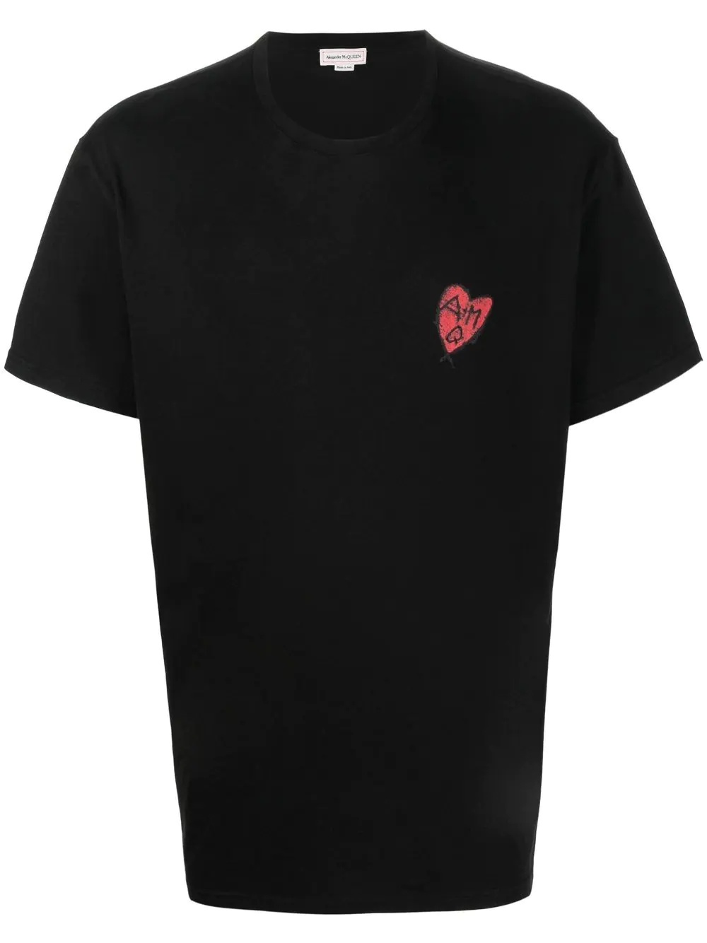 heart patch T-shirt - 1