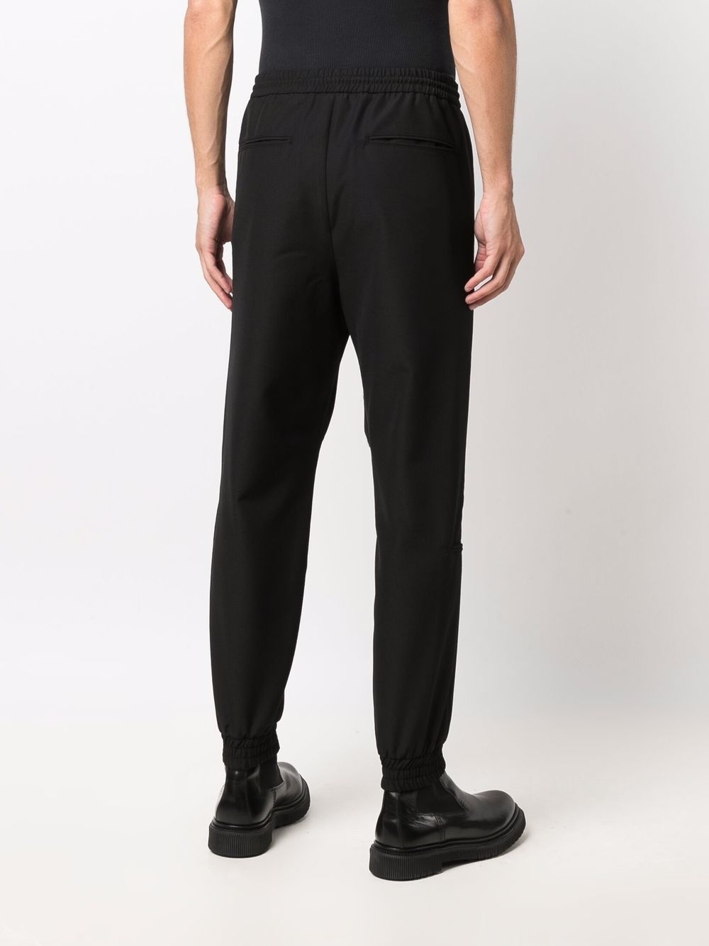 tapered-leg wool trousers - 4