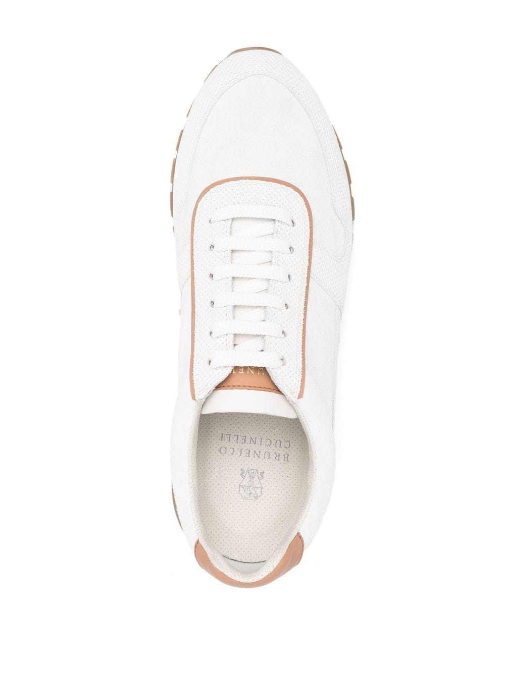 low-top panelled sneakers - 4