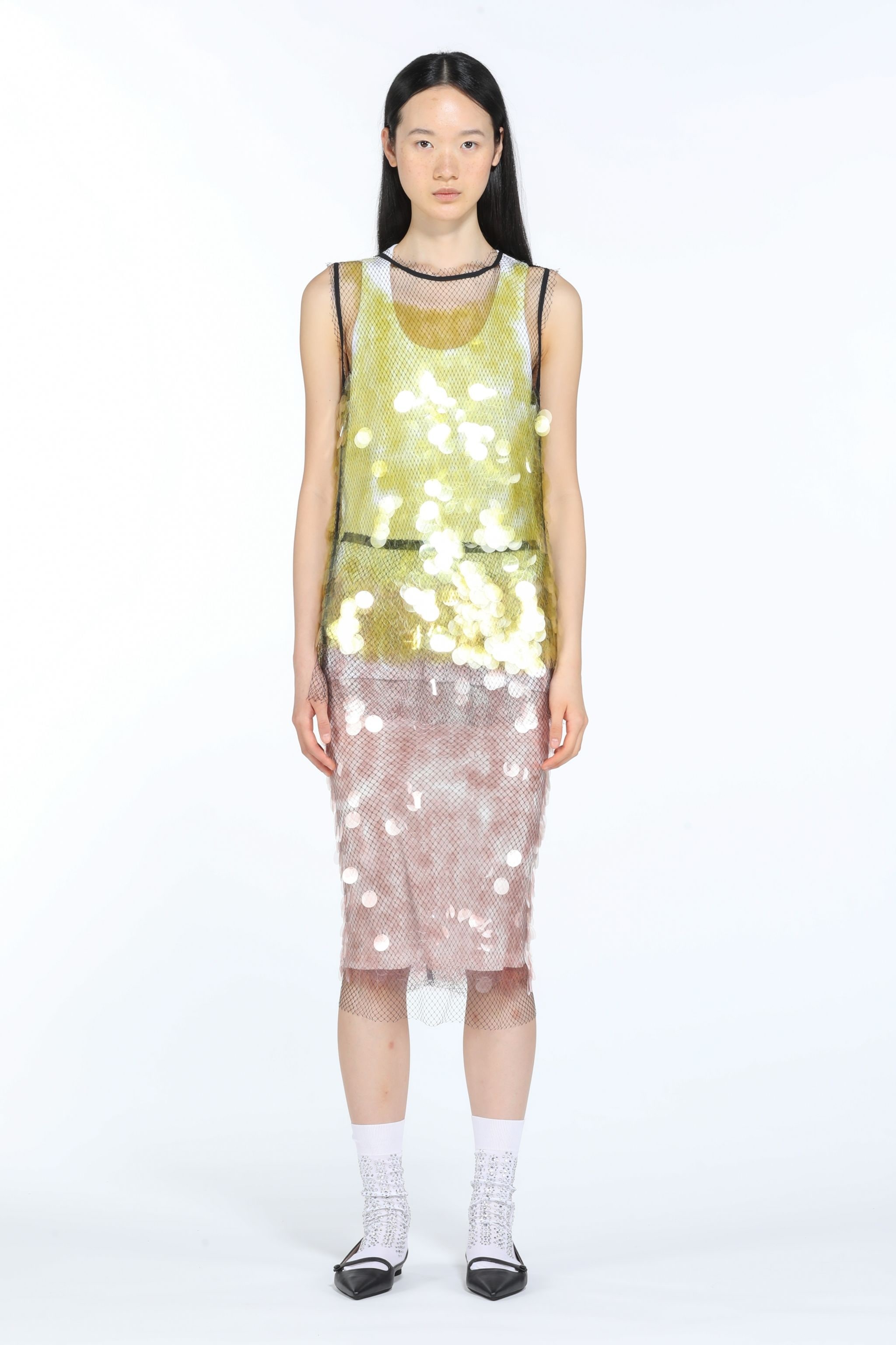 SEQUIN NET SKIRT - 4