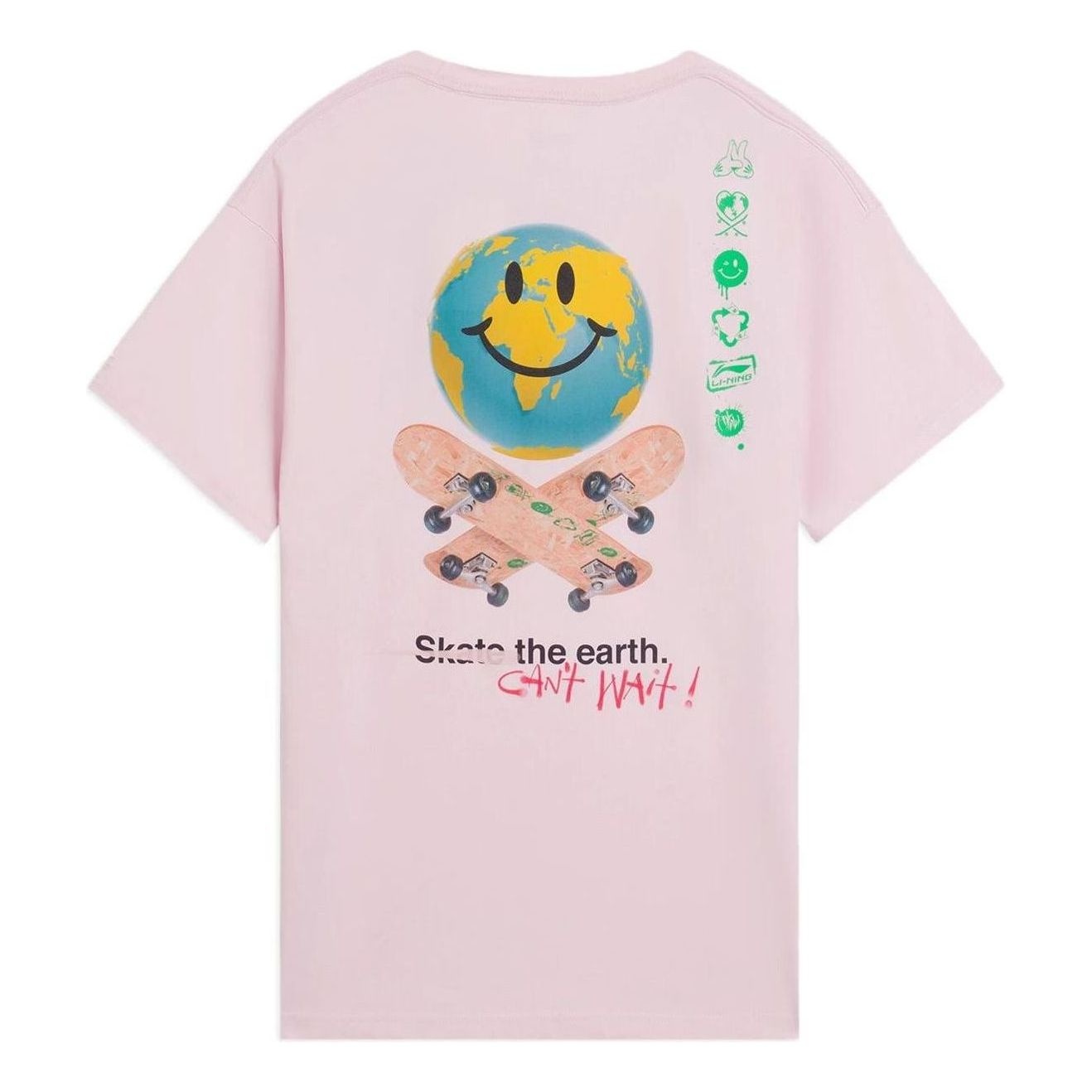 Li-Ning x Og_Slick Earth Graphic T-shirt 'Pink' AHSS299-4 - 2
