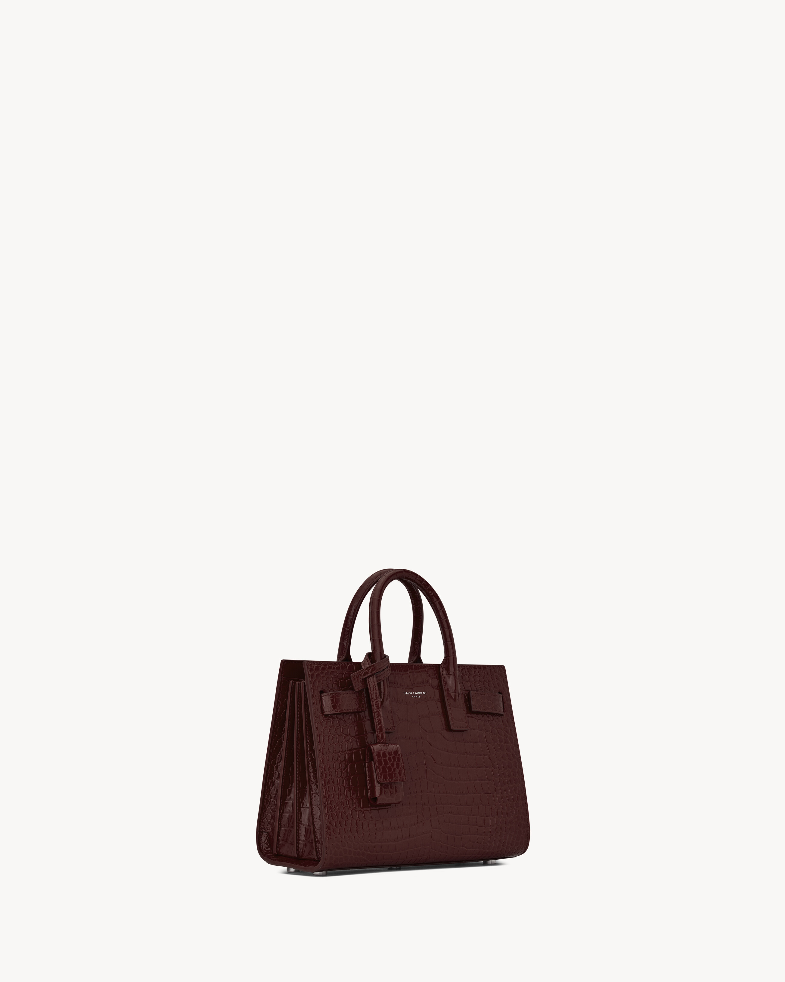 SAC DE JOUR IN CROCODILE EMBOSSED LEATHER - NANO - 5