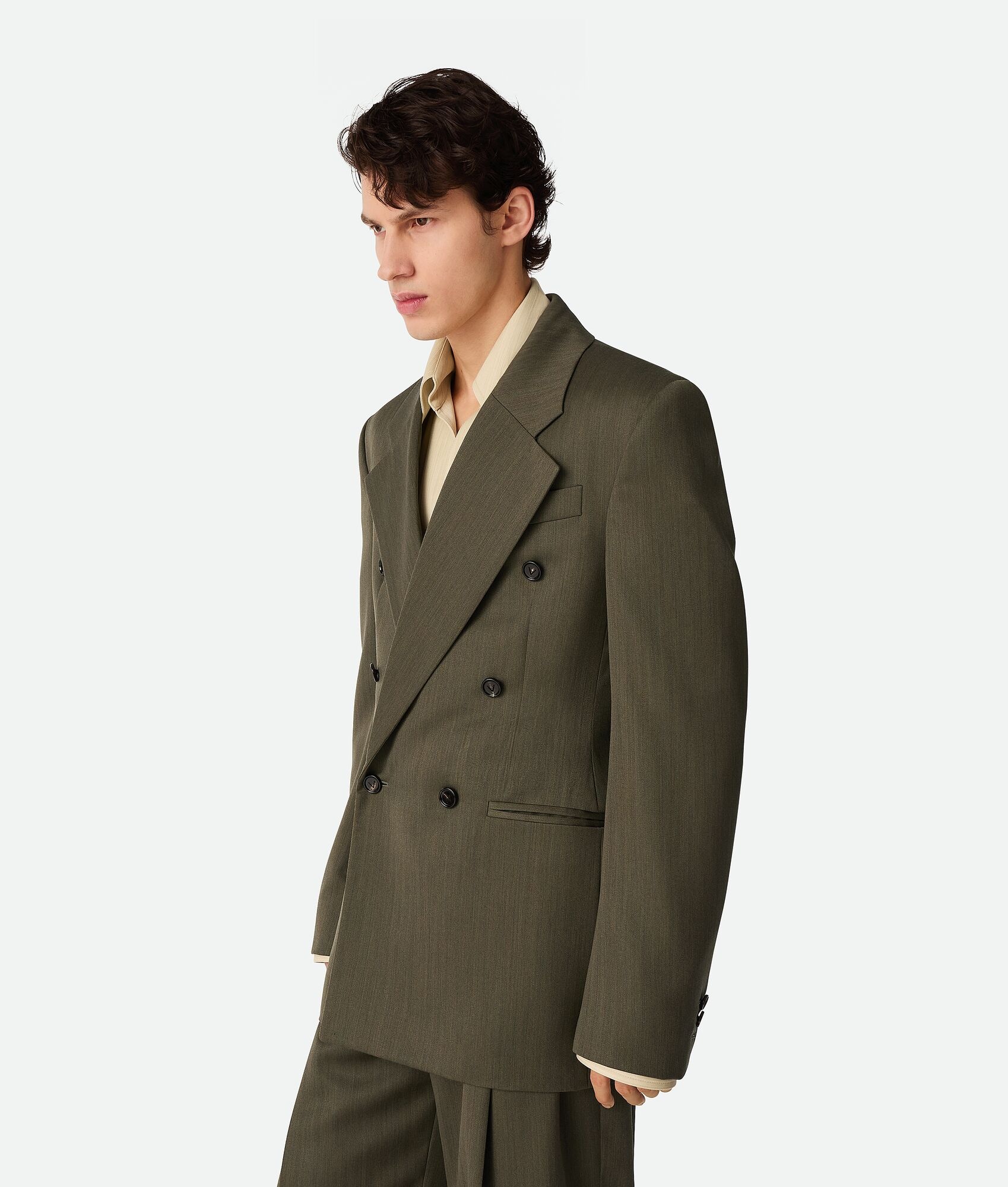 Wool Subtle Chevron Jacket - 2