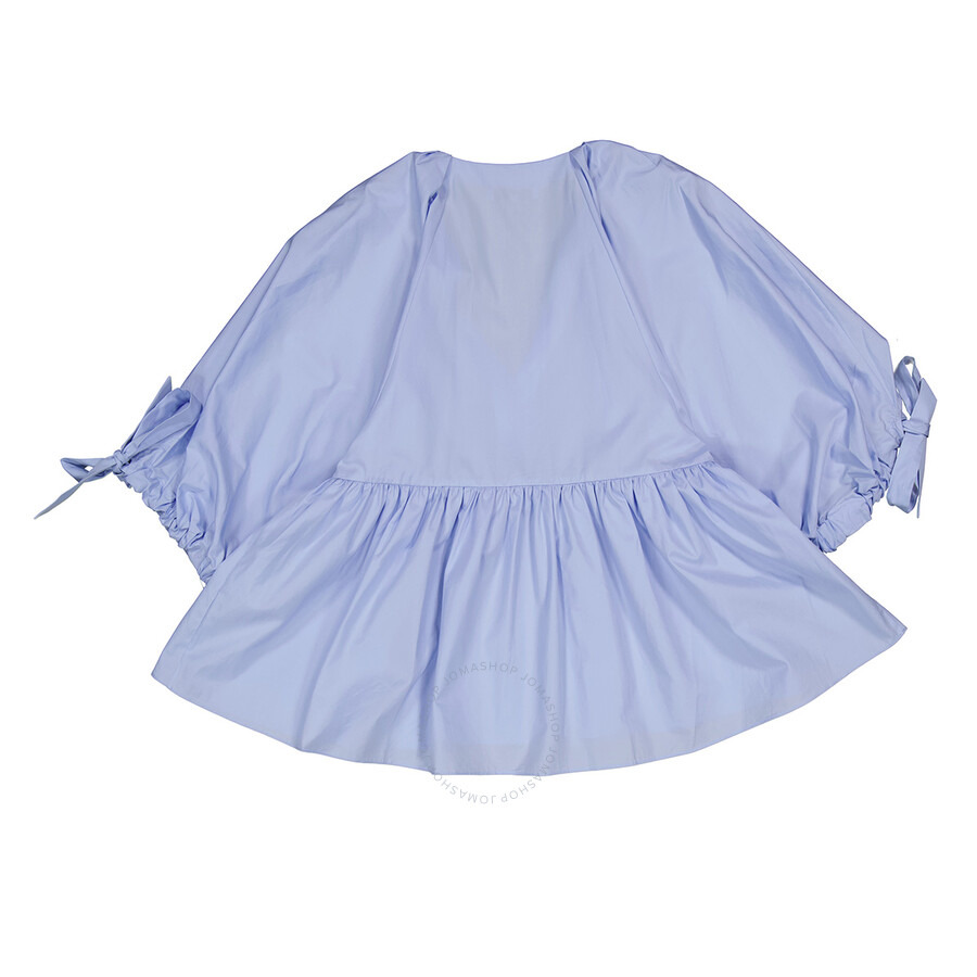3.1 Phillip Lim Ladies Blue V Neck Cotton Poplin Top - 2