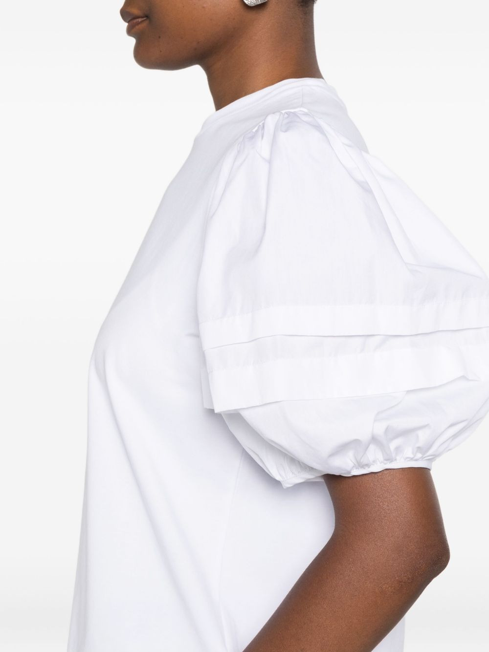 puff-sleeves cotton-blend top - 5