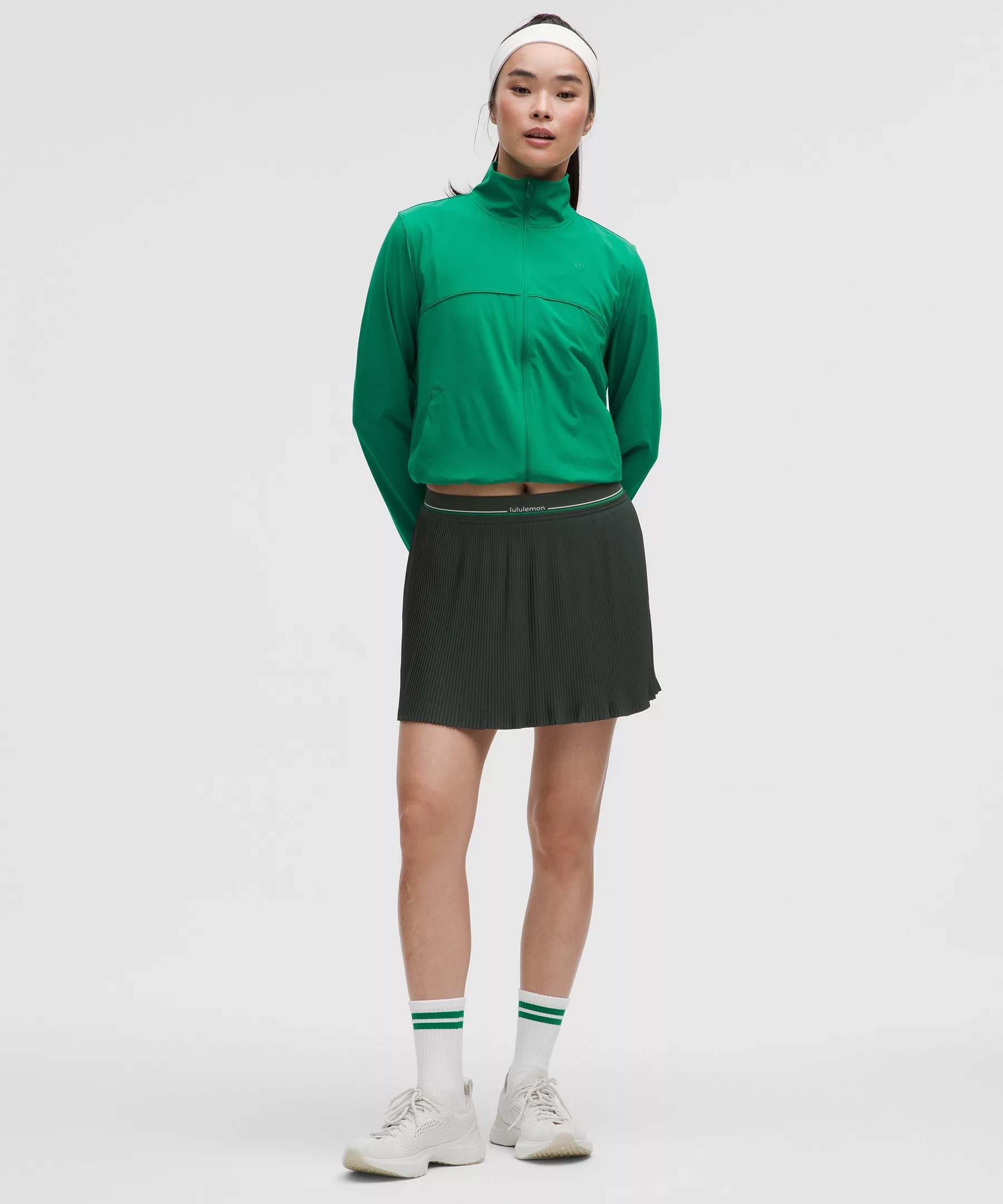 Logo-Waist Micro-Pleat Mid-Rise Tennis Skirt *Long - 2