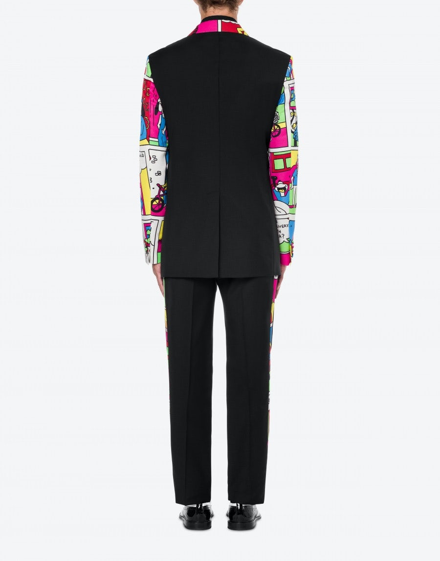 MOSCHINO COMICS WOOL CANVAS JACKET - 3