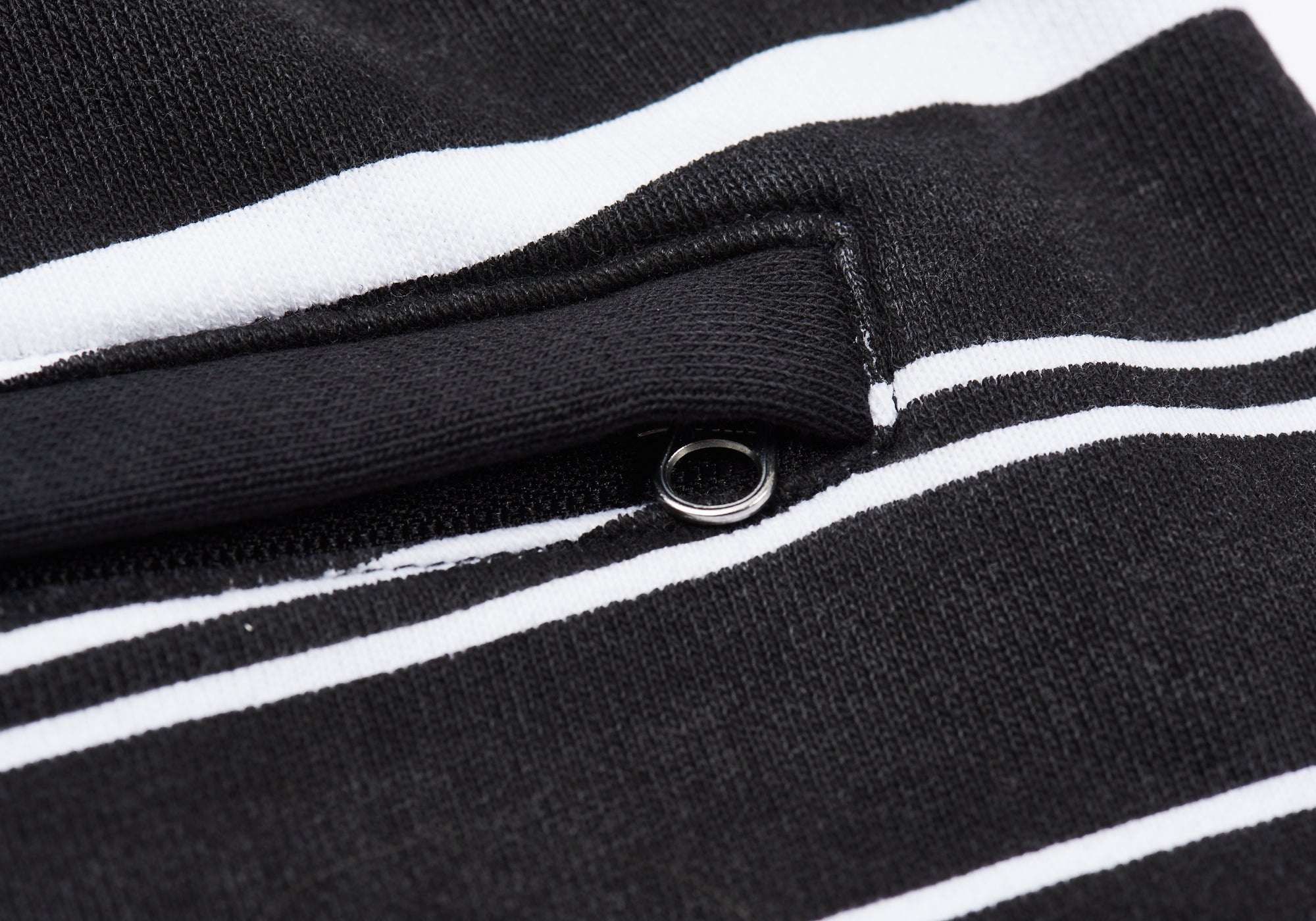 PRINTED STRIPE SHORTS BLACK - 6