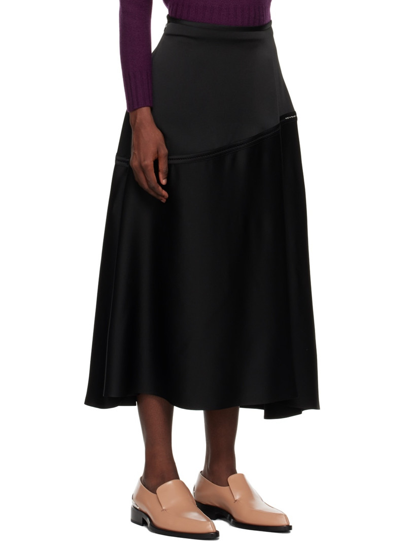 Black Flared Midi Skirt 2