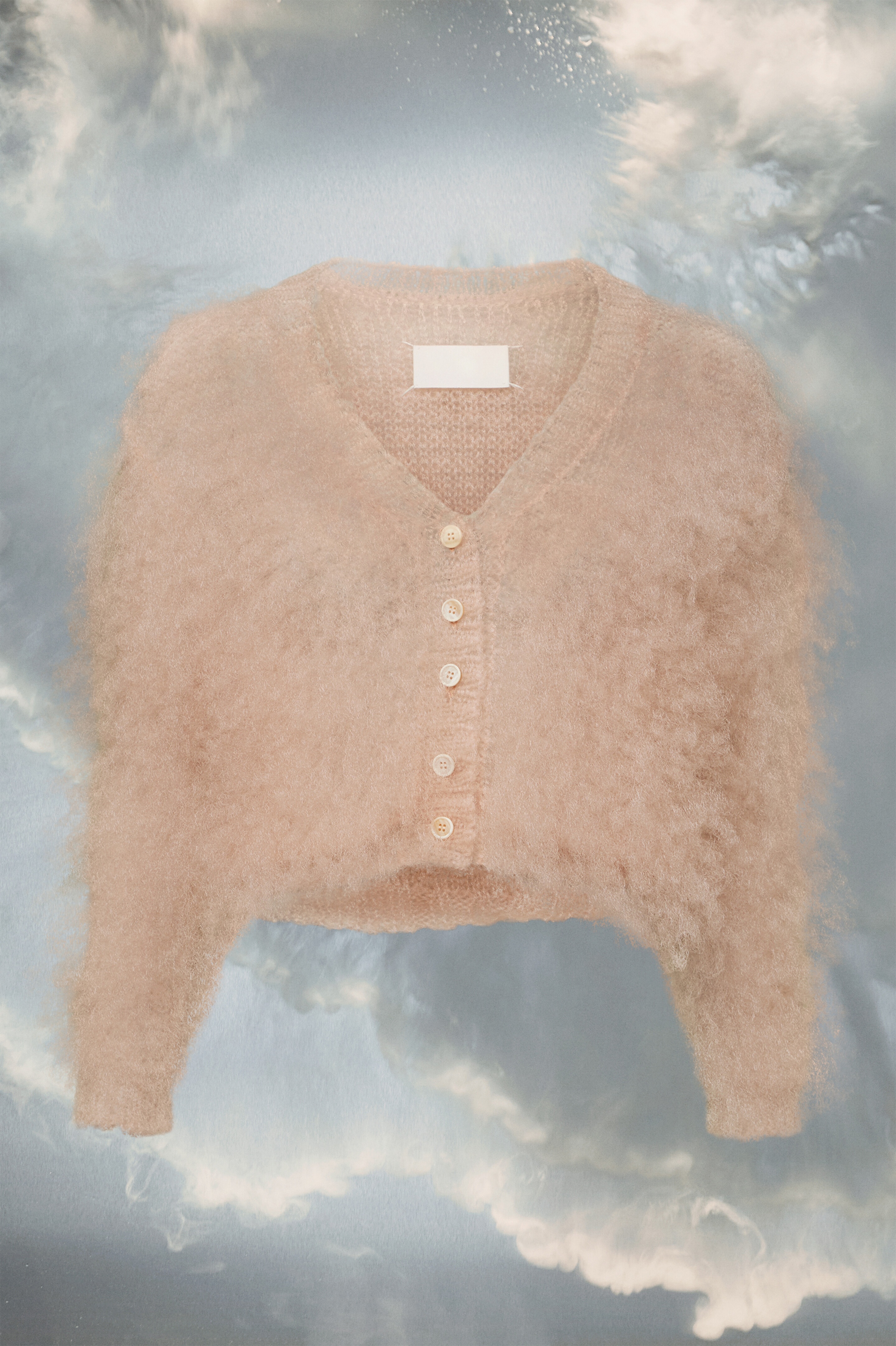 Translucent knit cardigan - 1