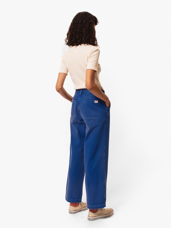 Wendy Herringbone Pants Blue - 4