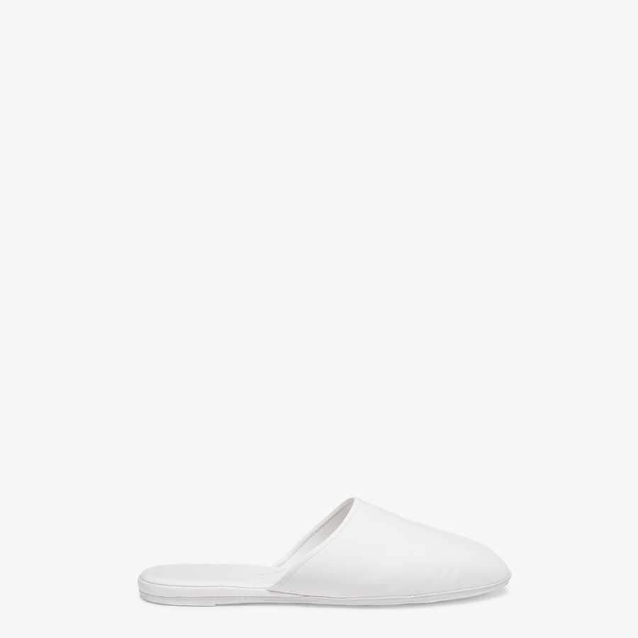 White nappa leather mules - 1