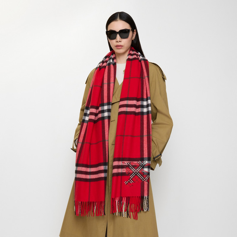 Wide Cross Stitch EKD Check Cashmere Scarf 4