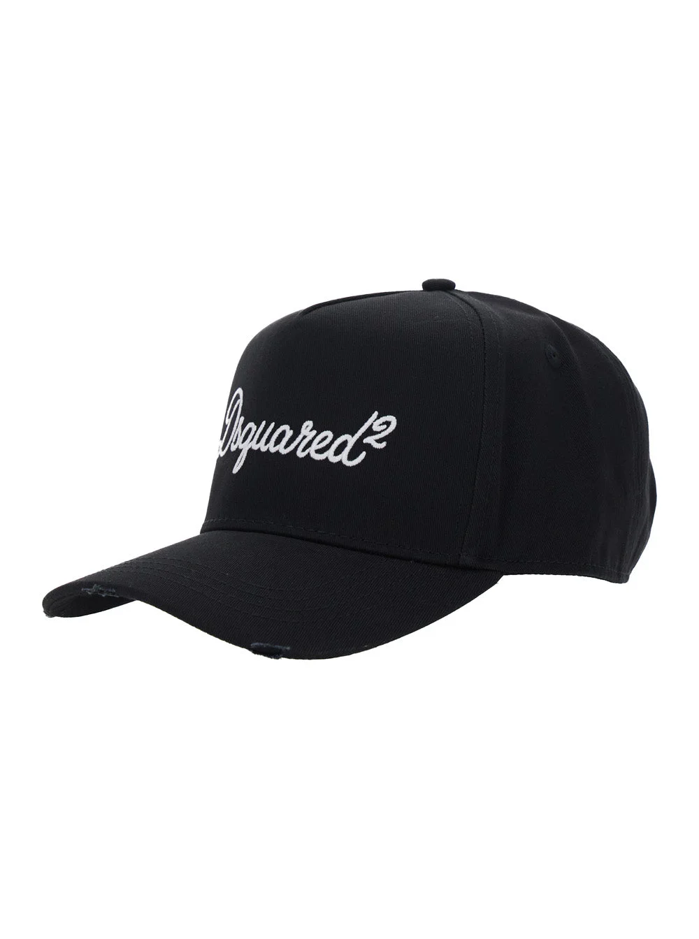 Dsquared2 Men Black Baseball Cap With Logo Lettering On The Front In Cotton Man - 1