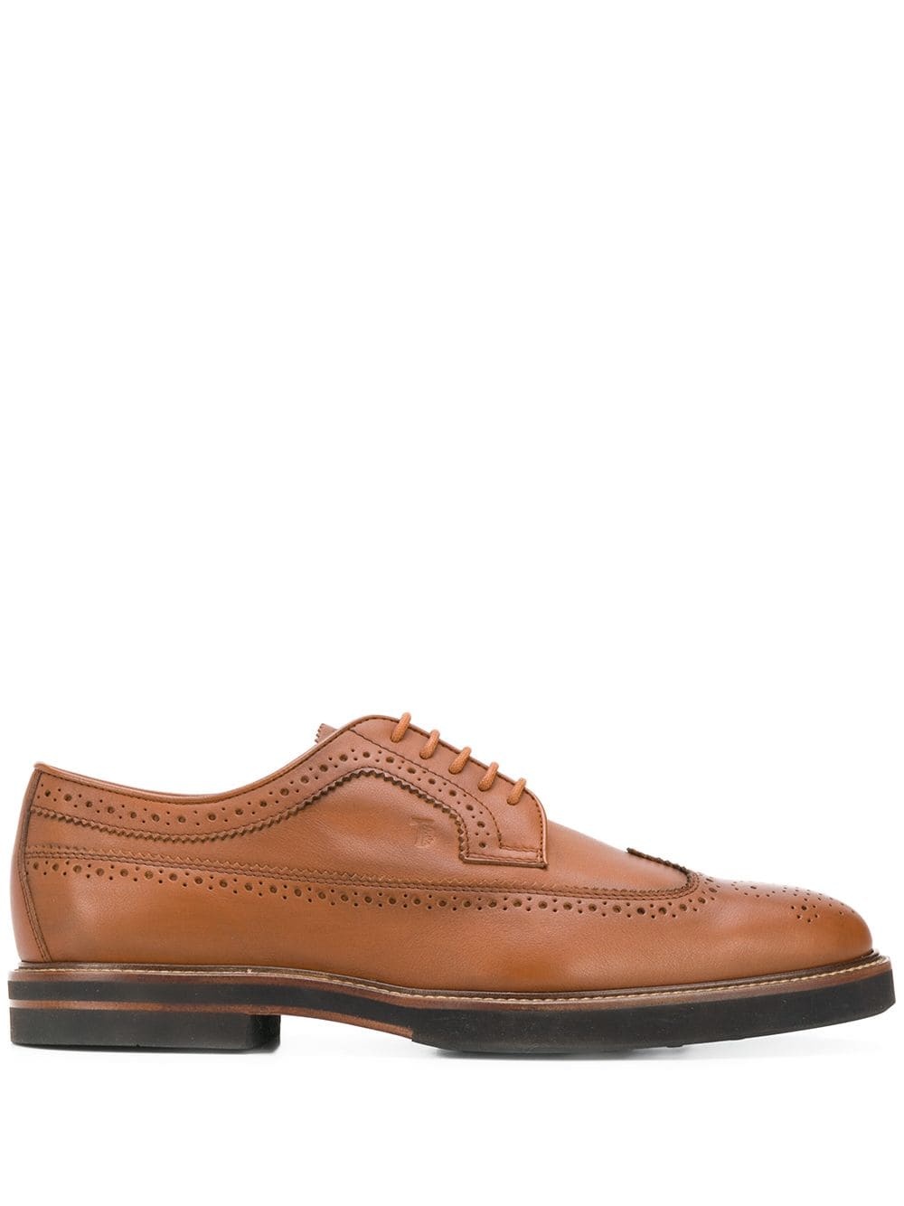 lace-up leather brogues - 1