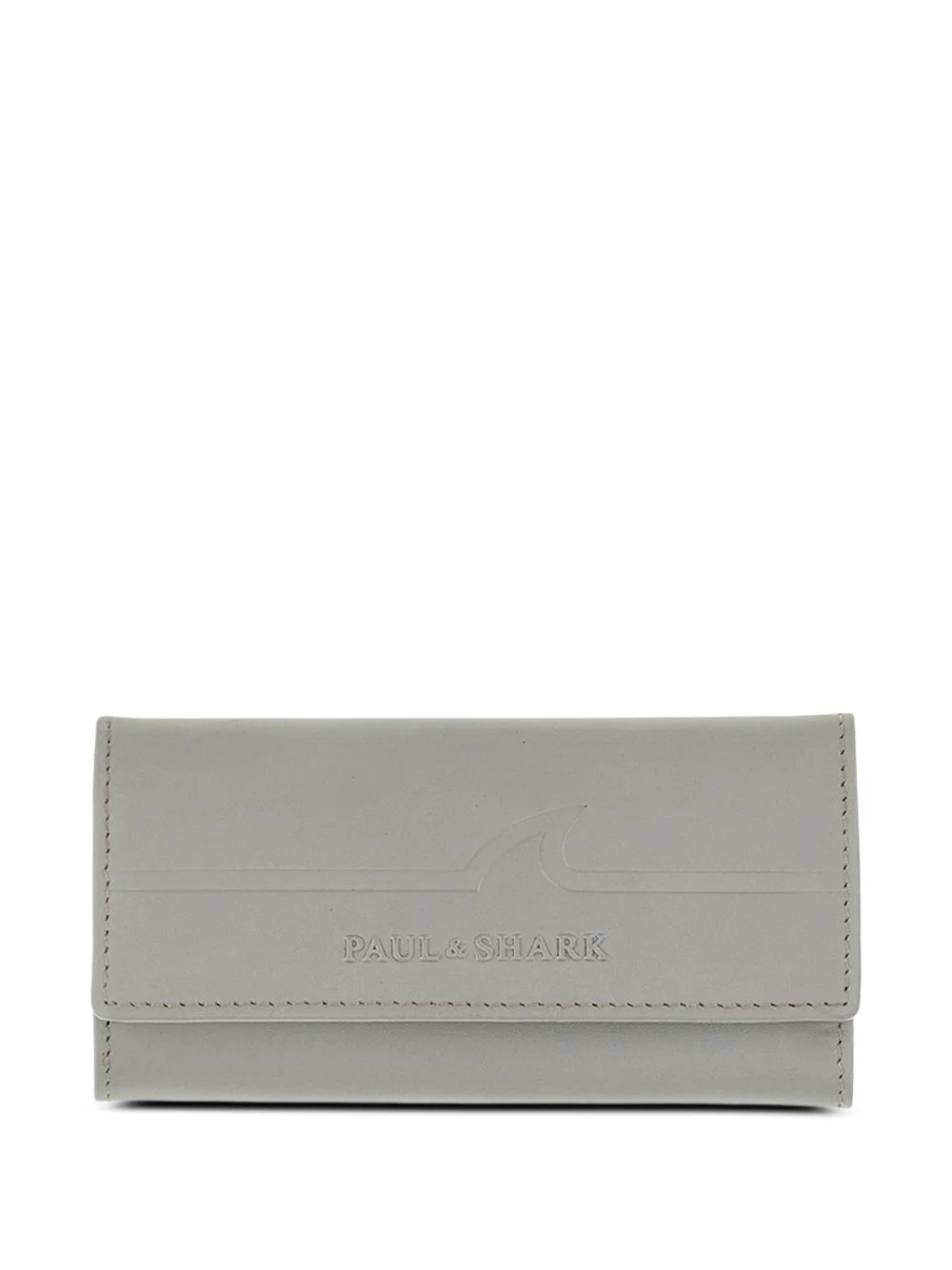 fin-embossed leather keychain - 1