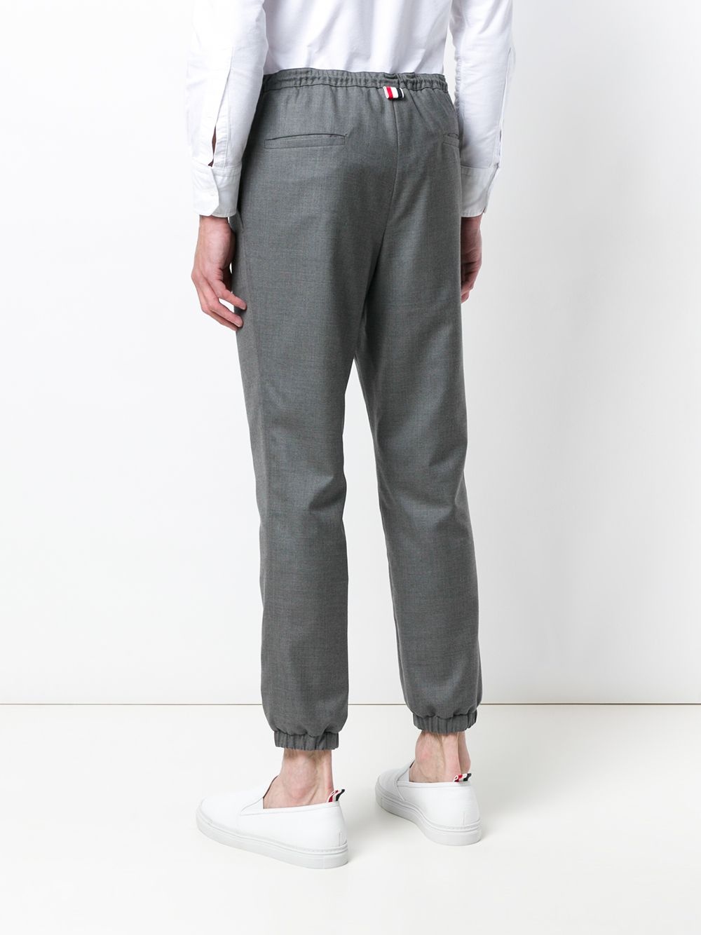 Elastic Hem Wool Track Trouser - 4