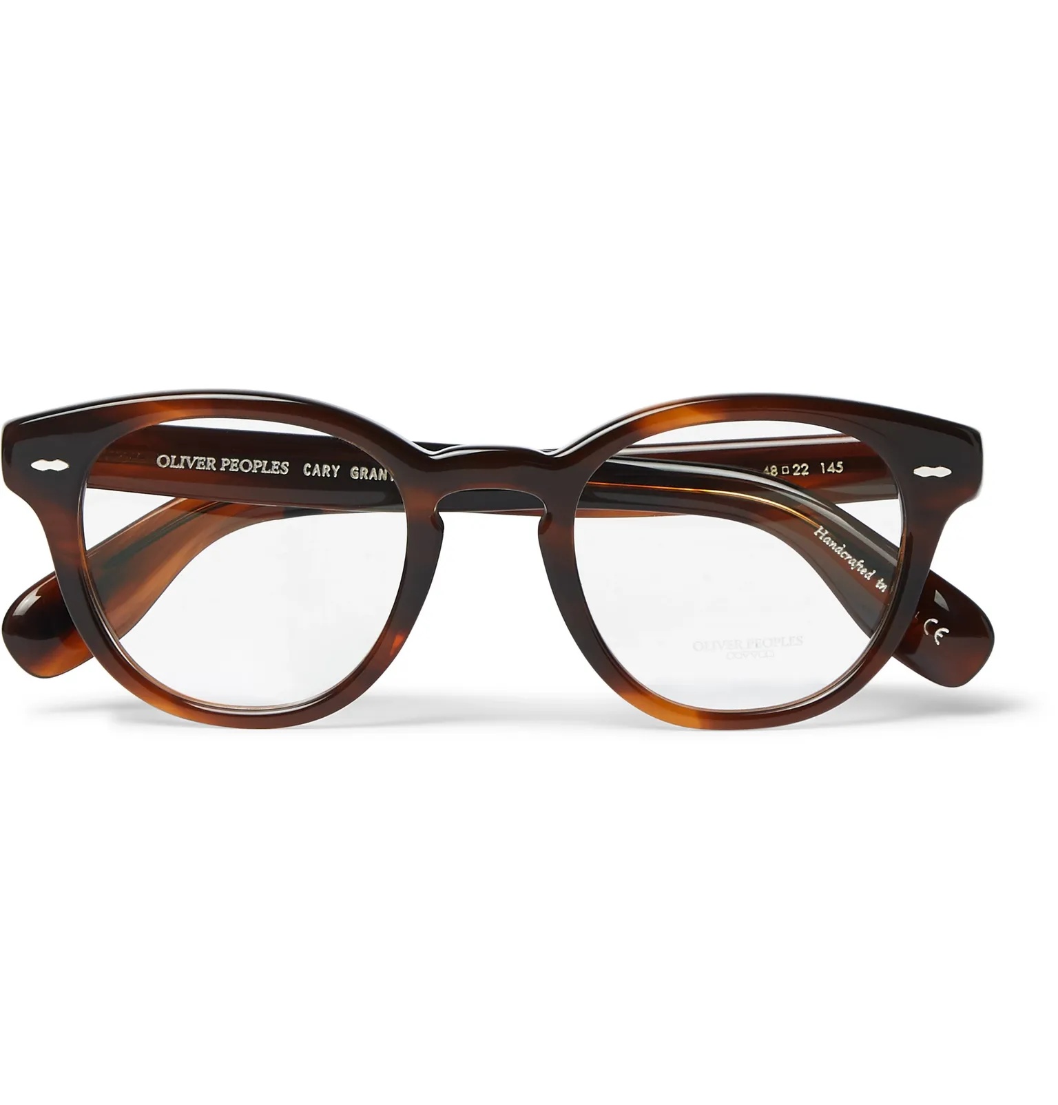 Cary Grant Round-Frame Tortoiseshell Acetate Sunglasses - 1