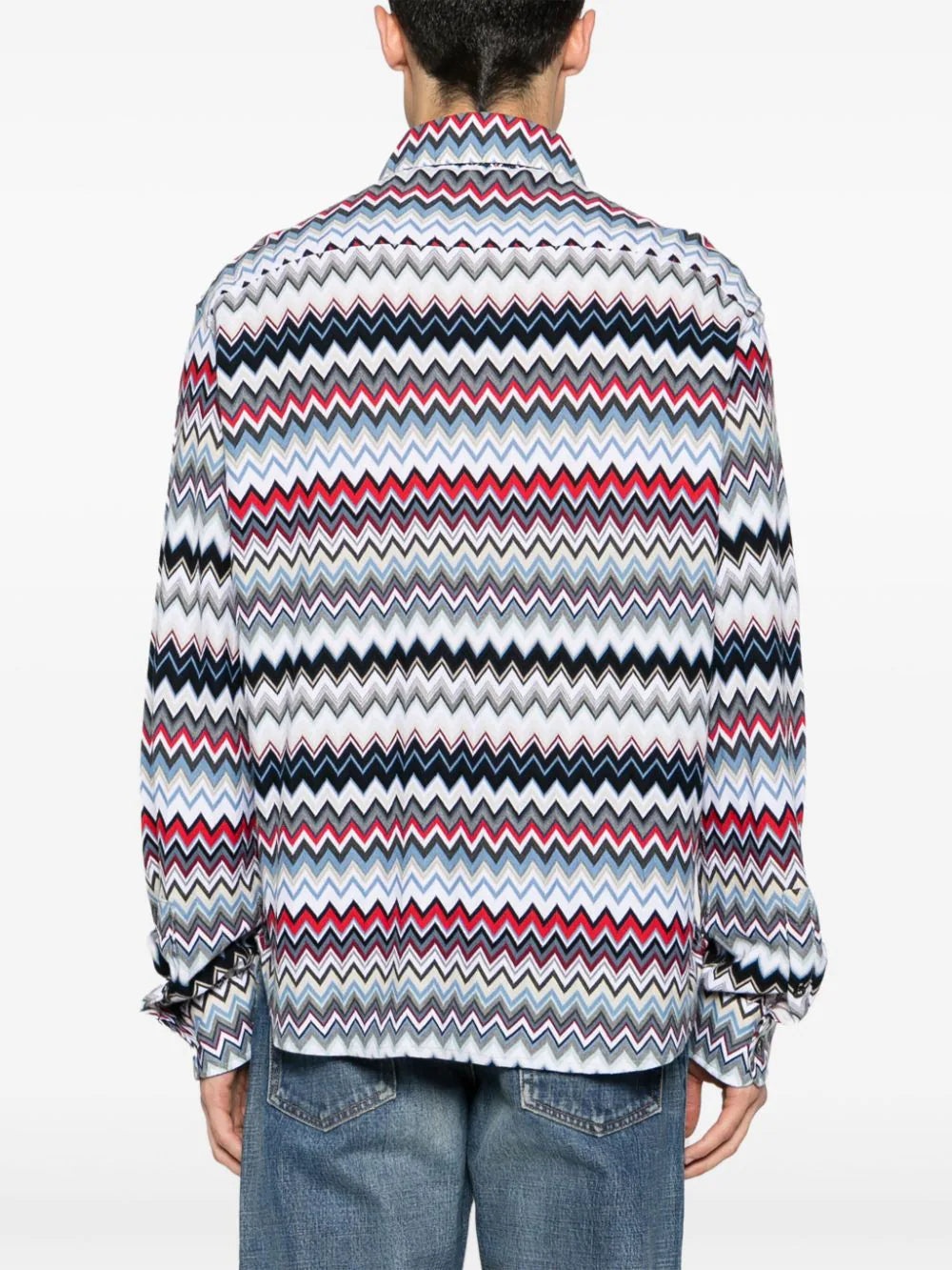 CHEVRON-KNIT COTTON SHIRT - 4