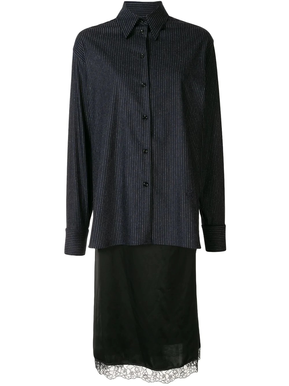 wool pinstripe shirt - 1