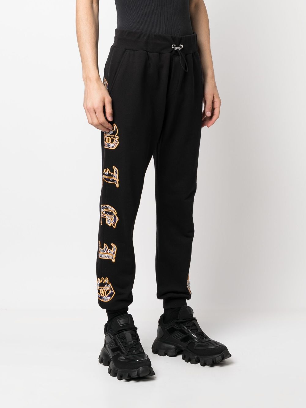 paisley-print logo-patch track pants - 3