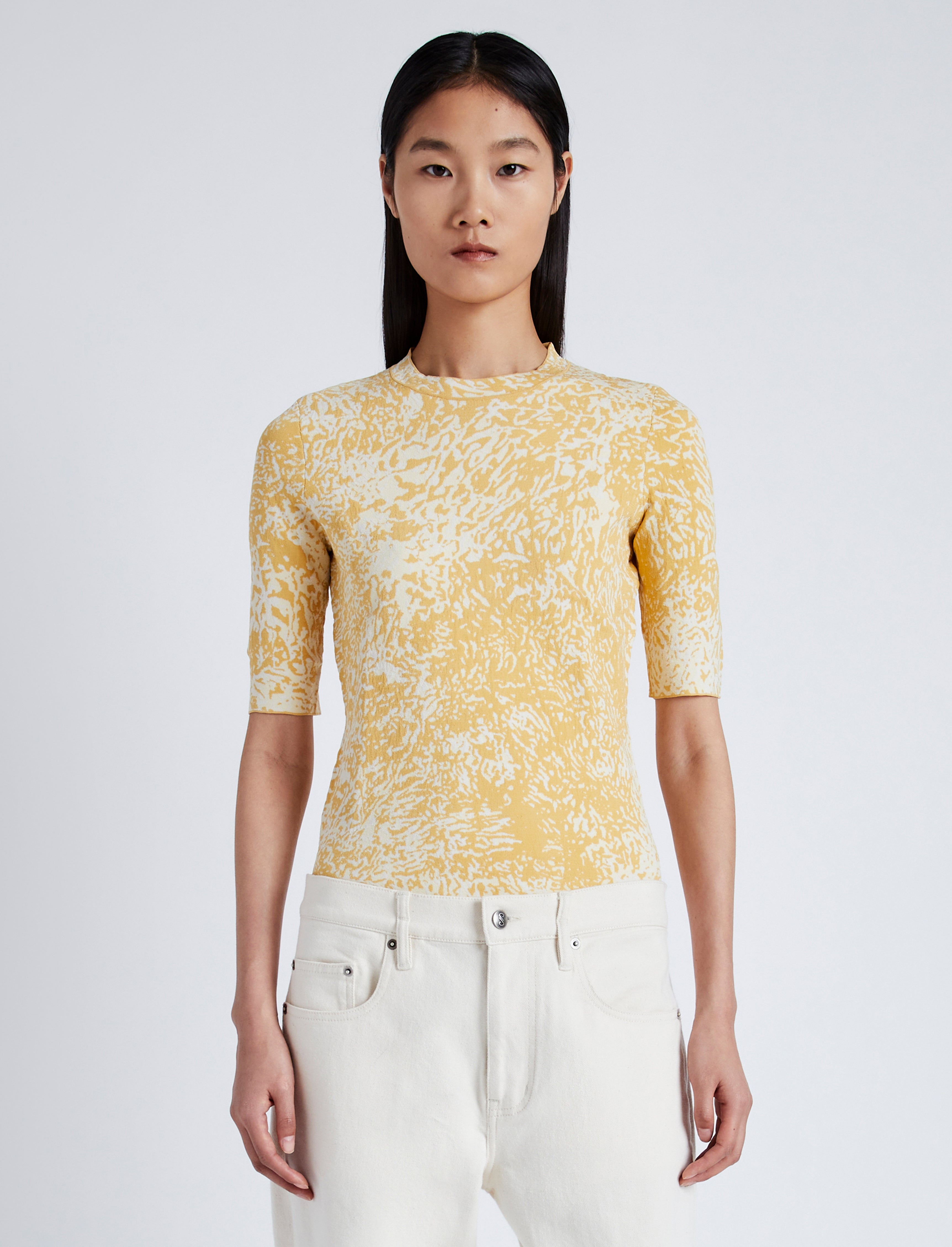Greta Top in Printed Jacquard - 2