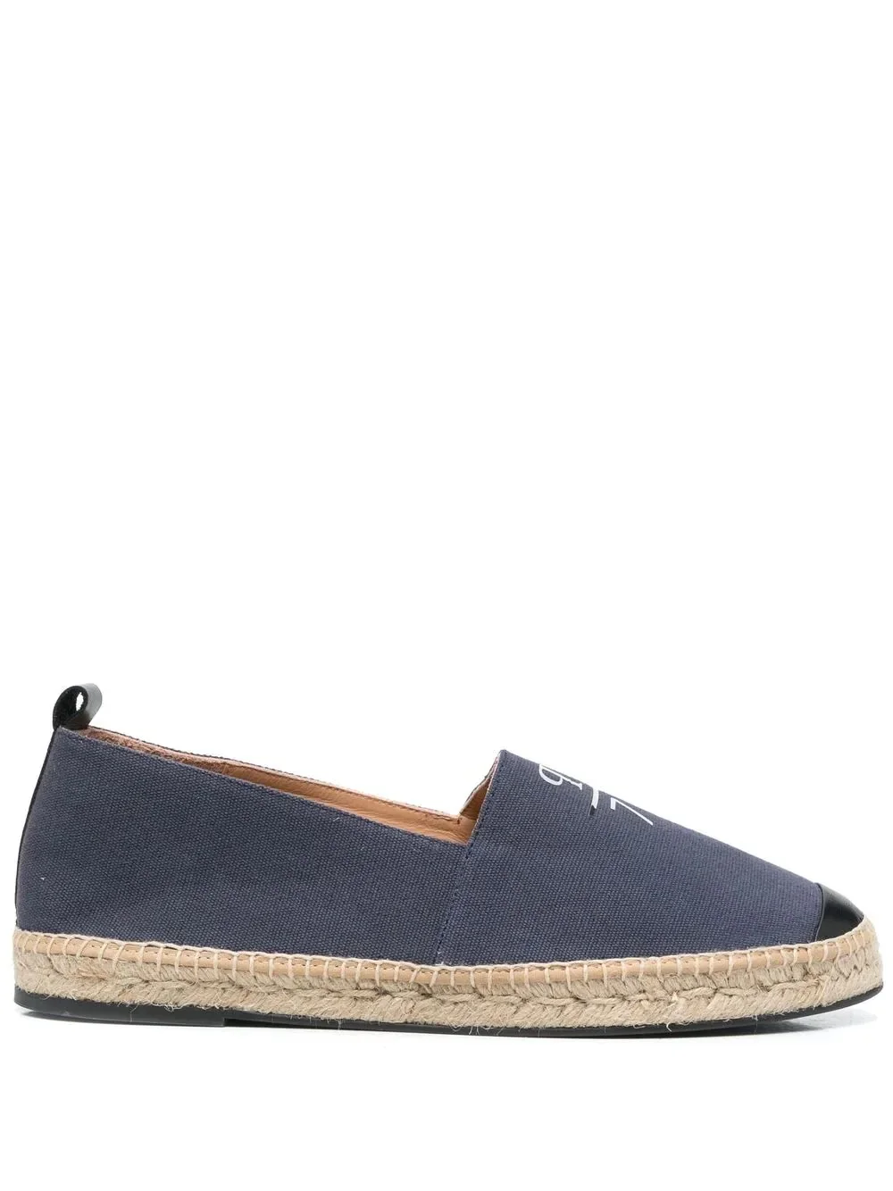 logo-print leather-trim espadrilles - 1