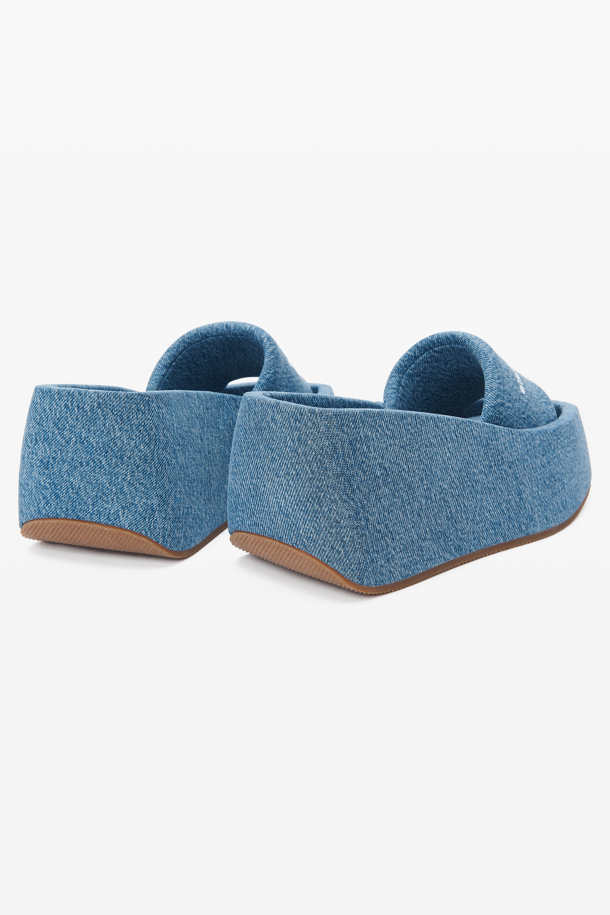TAJI PLATFORM SANDAL IN WASHED DENIM - 4