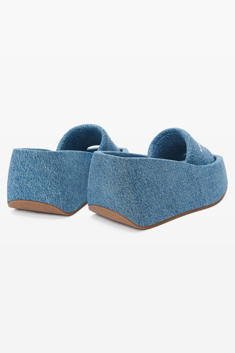 TAJI PLATFORM SANDAL IN WASHED DENIM 4