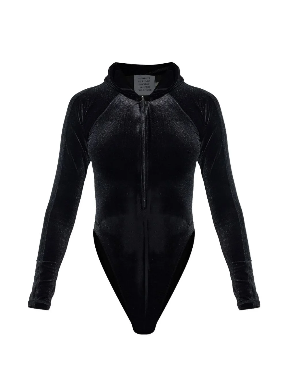 zip-fastening hooded bodysuit - 1