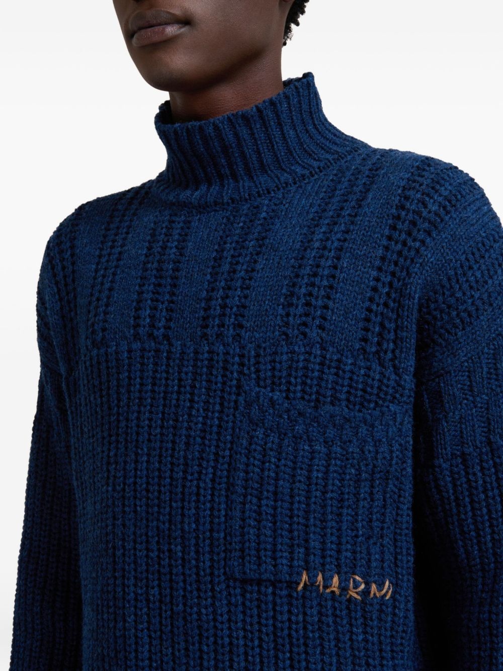 ribbed turtleneck sweater - 5