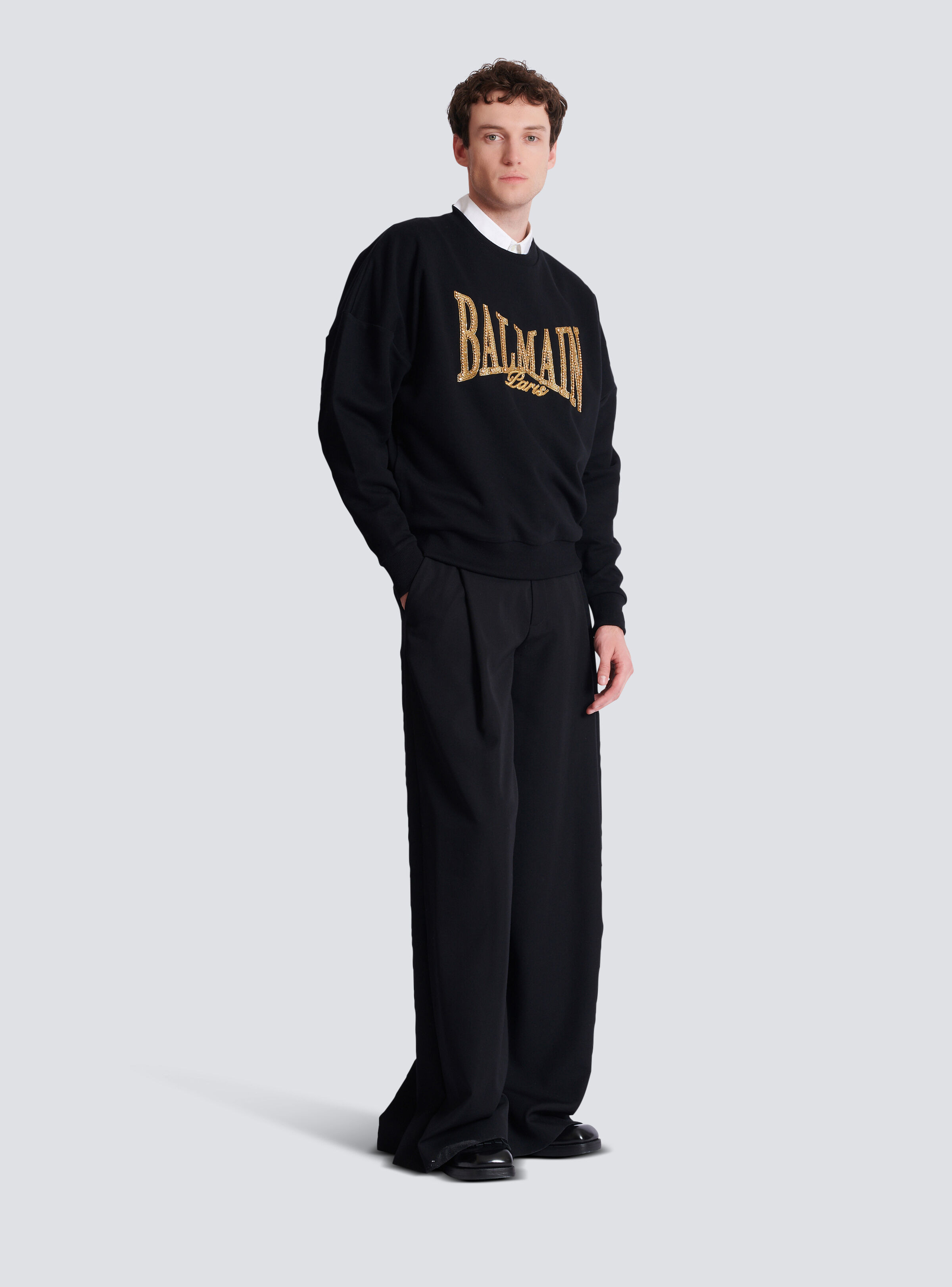 Embroidered Balmain College sweatshirt - 3