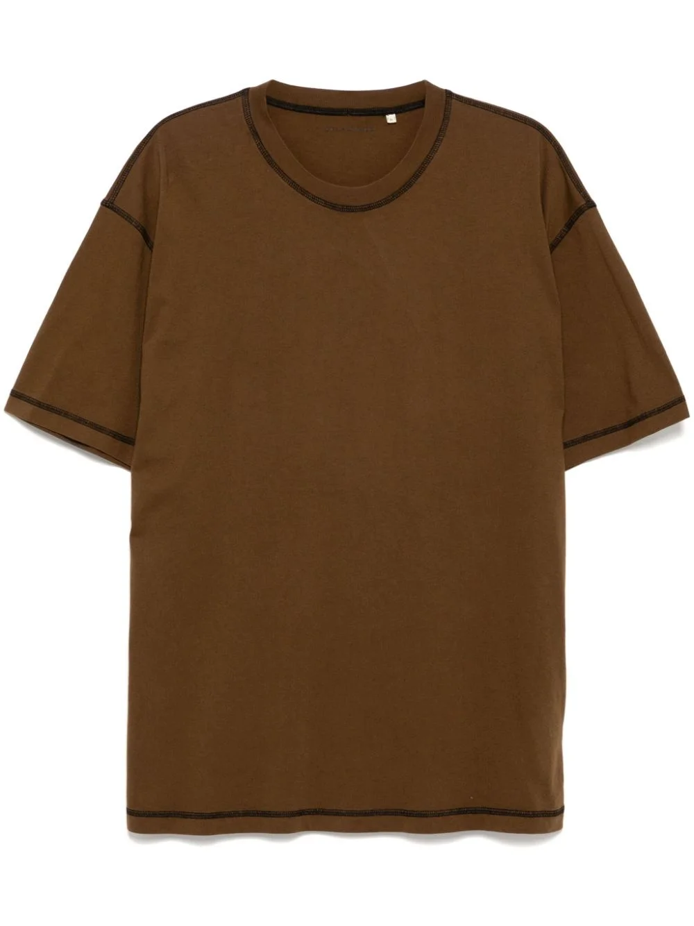 contrast-stitching T-shirt - 1