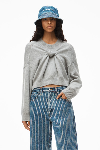 Alexander Wang FRONT KNOT PULLOVER IN CASHMERE WOOL outlook