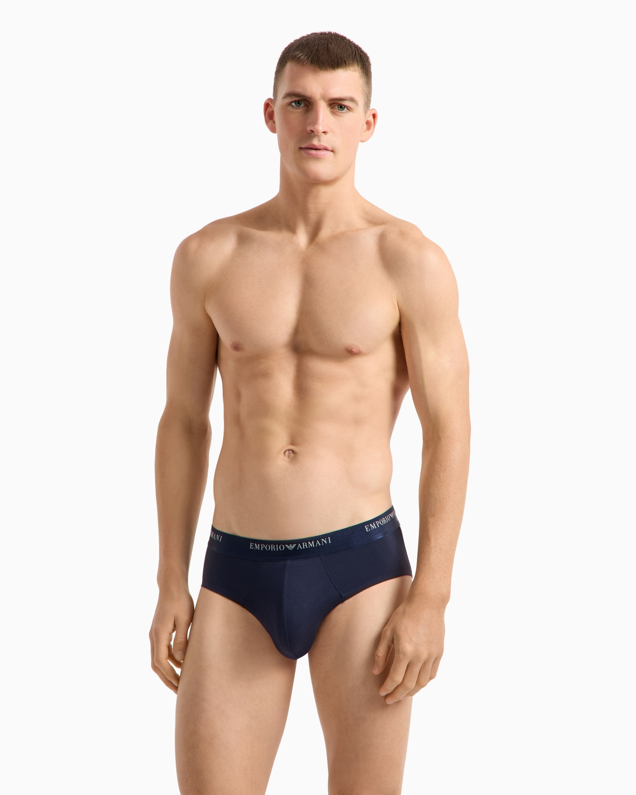 Soft modal briefs with logo waist - 2