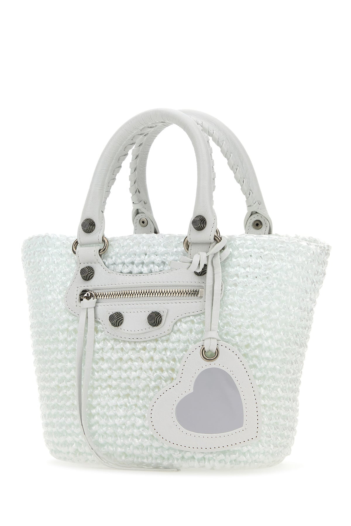 White raffia small Le Cagole Panier handbag - 2