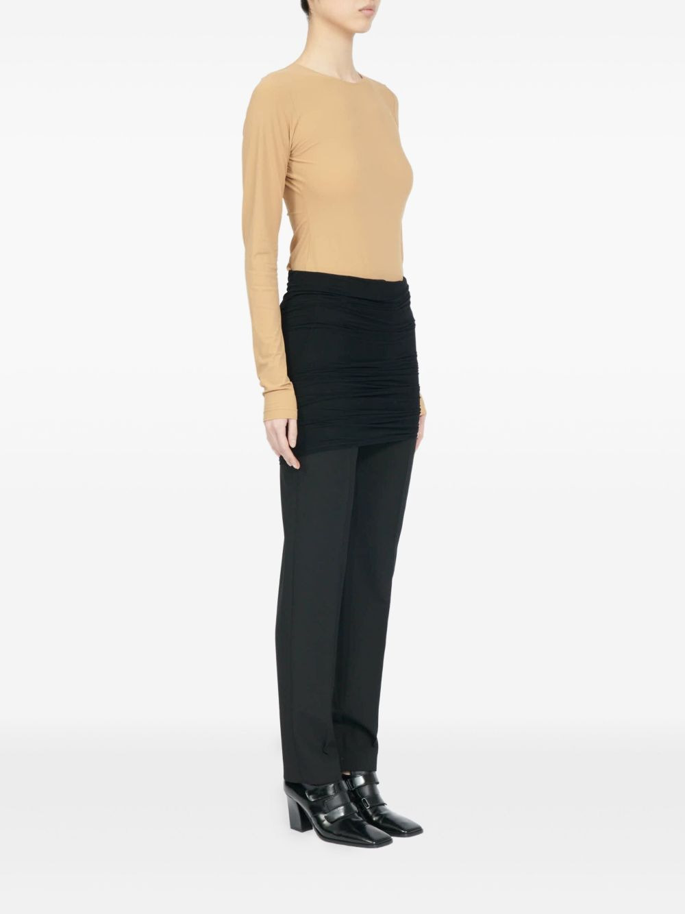 draped-layer trousers - 3