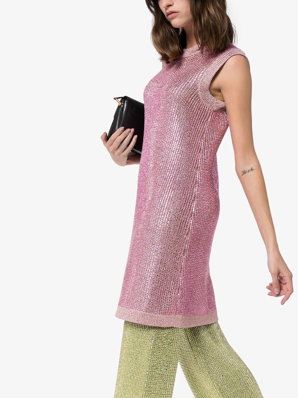 Strass crystal knit tunic dress - 2